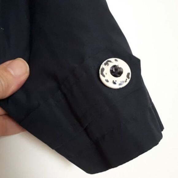 Oshkosh B'Gosh Navy Blue Hooded Fleece Lined Raincoat Little Girls Size 4T - Picture 6 of 11